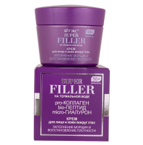 UPER FILLER CREAM for face and skin around eyes FILLING WRINKLES and RESTORING TIGHTNESS DAY/ NIGHT 50+