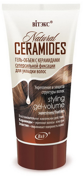 Volume Gel With Ceramides For Hair Styling With Superstrong Fixing