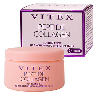 PEPTIDE COLLAGEN NIGHT CREAM FOR CONTOUR LIFTING OF THE FACE