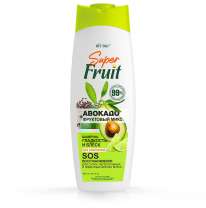 AVOCADO + fruit mix SMOOTHNESS and SHINE SOS-REPAIR shampoo for dry, unmanageable and hair lacking shine WITHOUT SILICONES 