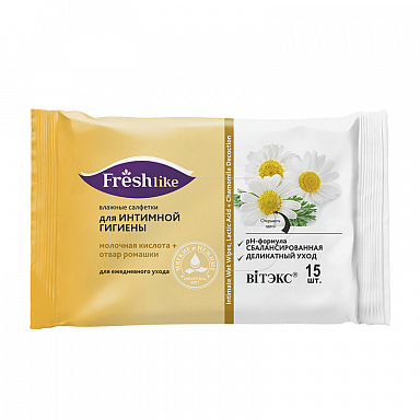 WET WIPES FOR INTIMATE HYGIENE lactic acid + chamomile decoction