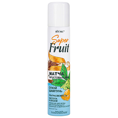 MATCHA + fruit mix Dry shampoo ULTRA-FRESH + CLEAN AND VOLUME for normal and oily hair