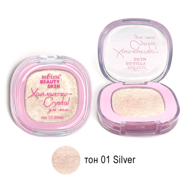 Face Crystal Highlighter, tone 01 Silver