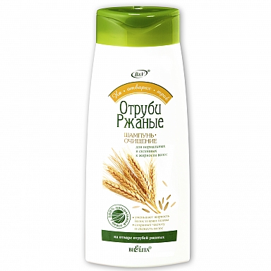 Cleansing shampoo Bran Rye for normal and prone to greasy hair