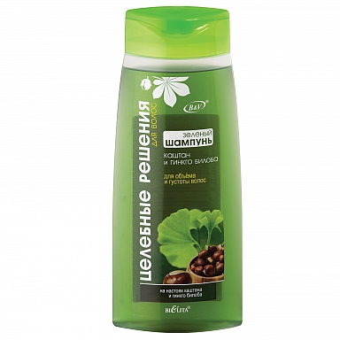 GREEN SHAMPOO for hair CHESTNUT and GINKGO BILOBA for volume and density of hair