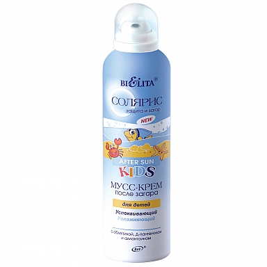 MOUSSE-CREAM after suntan for children Calming and moisturizing with sea-buckthorn, D-panthenol and alla