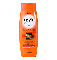 Keratin + жидкий Шелк ШАМПУНЬ для всех типов волос Восстановление и зеркальный блеск