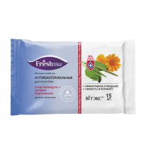 WET WIPES ANTIBACTERIAL FOR HANDS AND BODY decoction of calendula + plantain extract