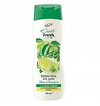 Shower cream gel “Lime and Lemongrass with lime juice”