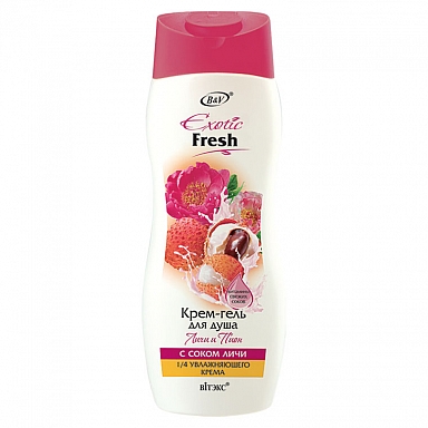 Shower cream gel “Litchi and Peony” with litchi juice