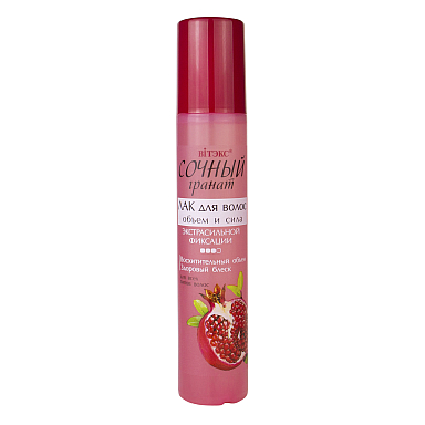 Juicy Pomegranate Hairspray "The volume and power" for extra strong fixation without dispenser